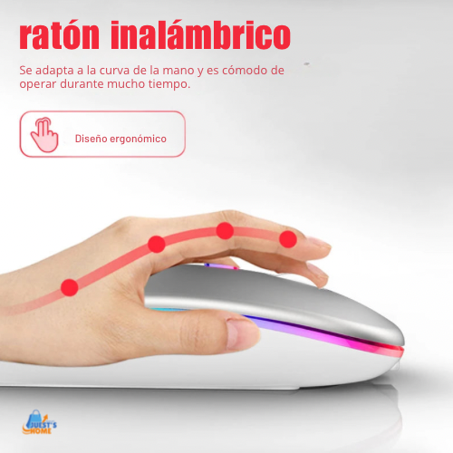 Ratón inalámbrico recargable RGB – Bluetooth con retroiluminación LED para gaming y oficina