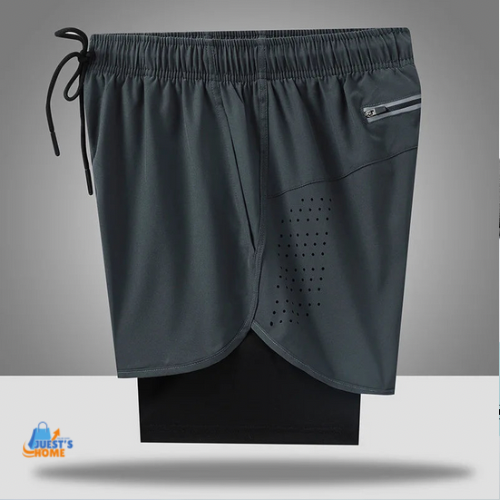 Pantalones Cortos Deportivos 2 en 1 para Hombre