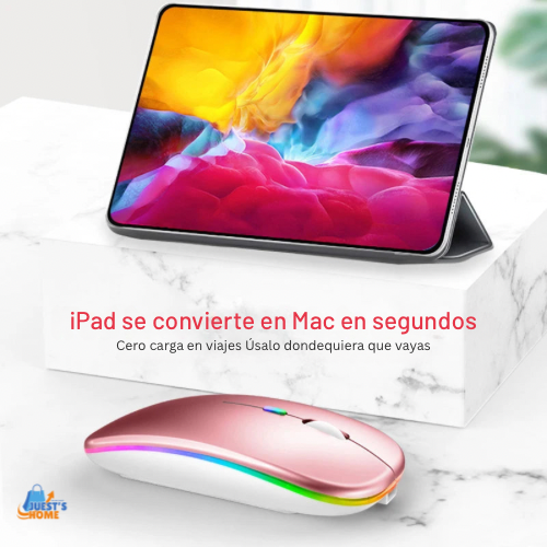 Ratón inalámbrico recargable RGB – Bluetooth con retroiluminación LED para gaming y oficina