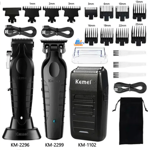 Kemei Kit de Cortapelos Profesional – Modelos KM-2296 / KM-2299 / KM-1102
