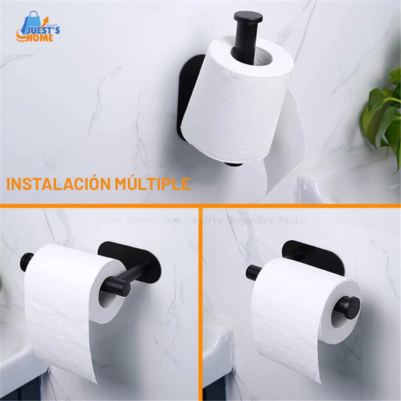 Soporte Adhesivo para Papel Higiénico – Acero Inoxidable sin Taladros