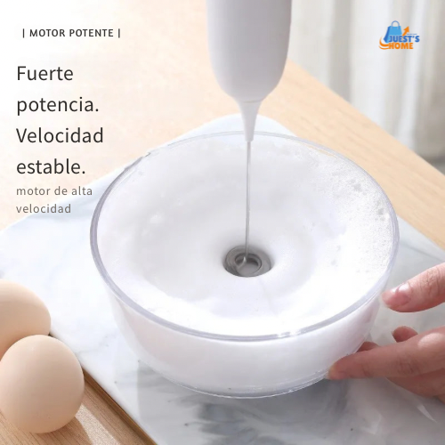 Batidor espumador eléctrico portátil – Ideal para café, leche y repostería