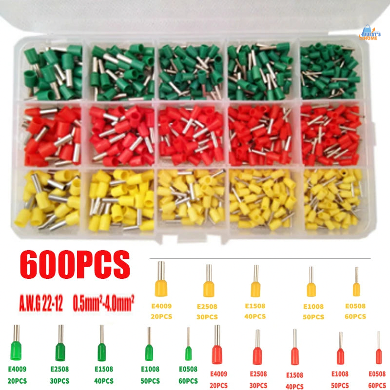 Kit de Terminales Férula + Crimpadora Ajustable – 400 o 2340 piezas