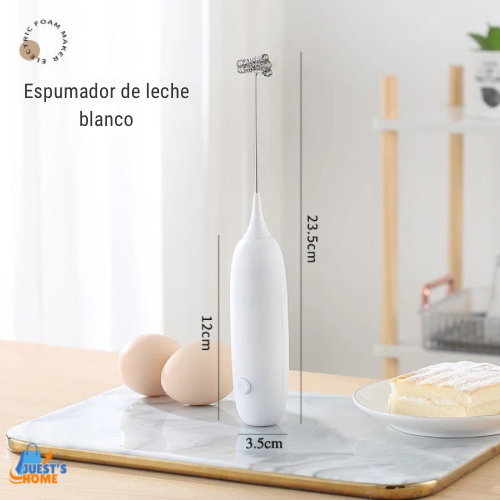 Batidor espumador eléctrico portátil – Ideal para café, leche y repostería