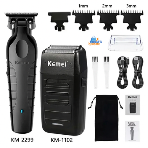 Kemei Kit de Cortapelos Profesional – Modelos KM-2296 / KM-2299 / KM-1102