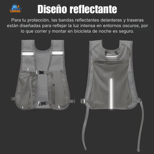 Chaleco Deportivo Ultraligero de Hidratación – Transpirable y Reflectante