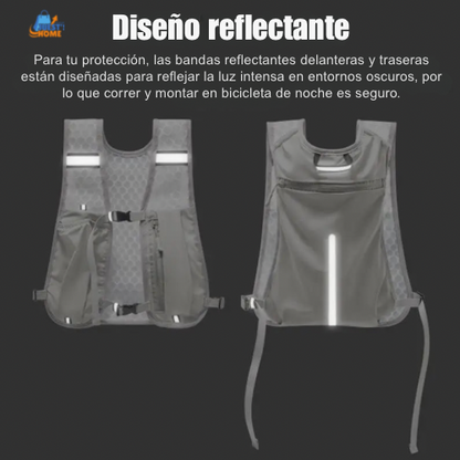 Chaleco Deportivo Ultraligero de Hidratación – Transpirable y Reflectante