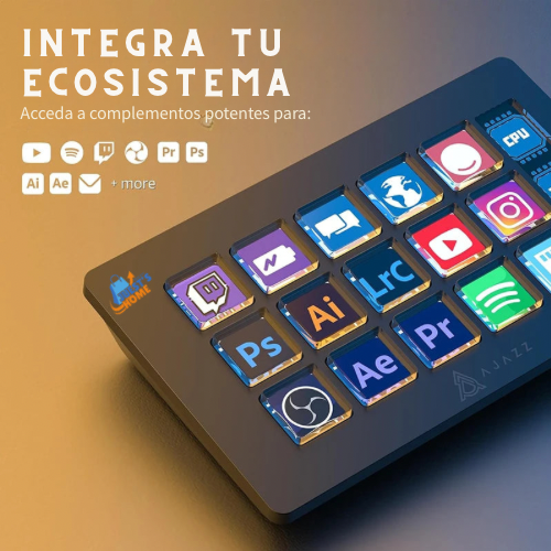 Teclado auxiliar AJAZZ AKP153E – Panel multifuncional con 15 teclas macro programables