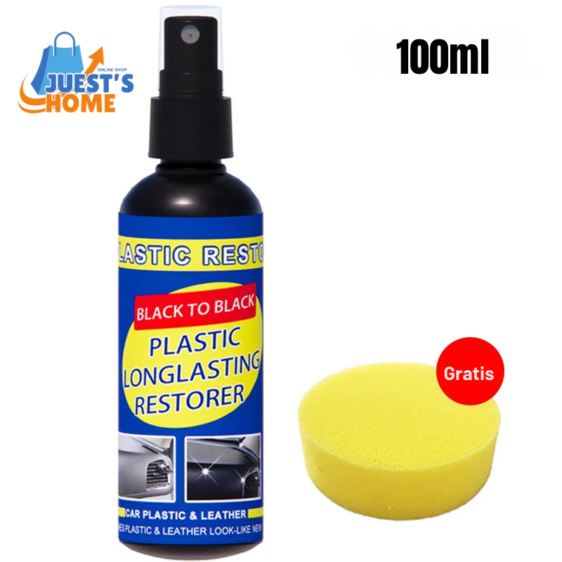 Restaurador de Plásticos y Cuero para Coche – Efecto Negro Brillante