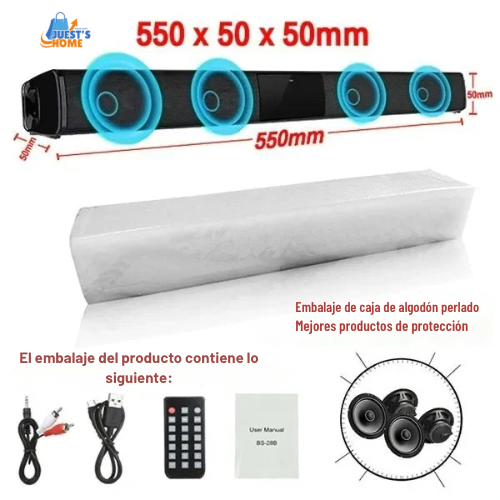 Barra de Sonido Pro+ Bluetooth para Cine en Casa