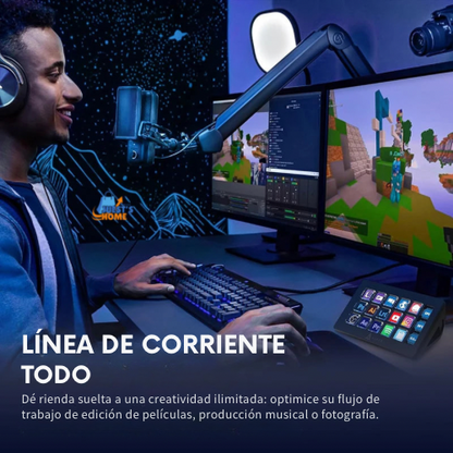 Teclado auxiliar AJAZZ AKP153E – Panel multifuncional con 15 teclas macro programables