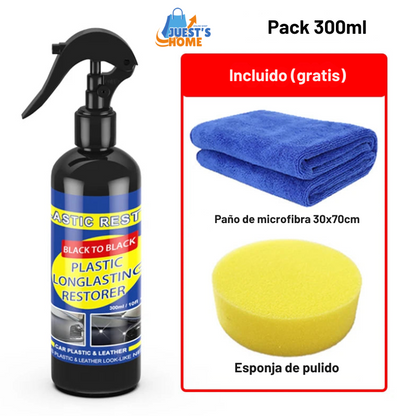 Restaurador de Plásticos y Cuero para Coche – Efecto Negro Brillante