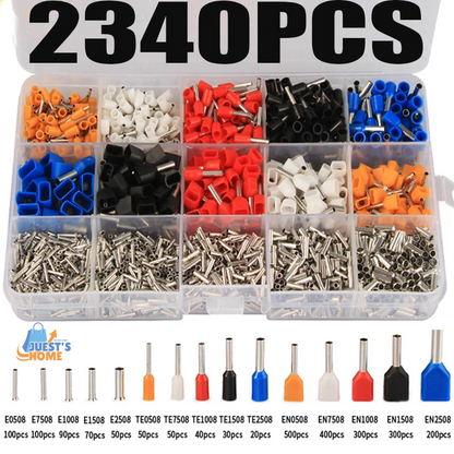 Kit de Terminales Férula + Crimpadora Ajustable – 400 o 2340 piezas