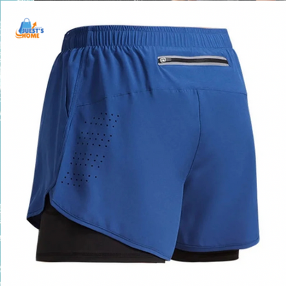 Pantalones Cortos Deportivos 2 en 1 para Hombre