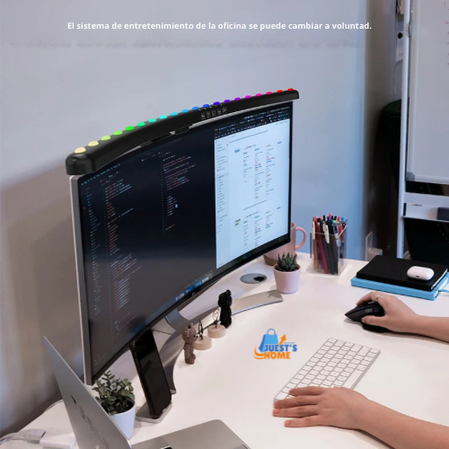 Barra de Luz LED para Monitor VENUSWING RGB – Iluminación Regulable y Modo Música