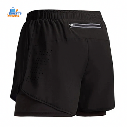 Pantalones Cortos Deportivos 2 en 1 para Hombre