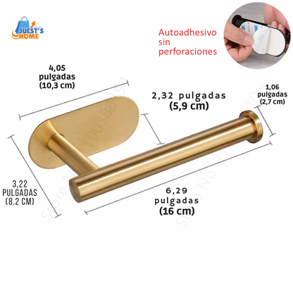 Soporte Adhesivo para Papel Higiénico – Acero Inoxidable sin Taladros