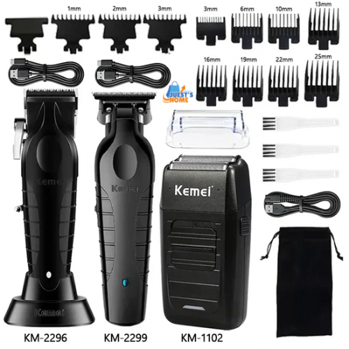 Kemei Kit de Cortapelos Profesional – Modelos KM-2296 / KM-2299 / KM-1102