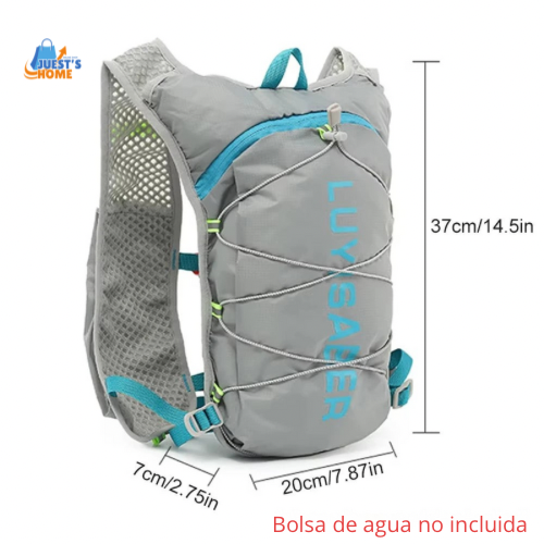 Mochila de Hidratación 2 L Transpirable y Reflectante