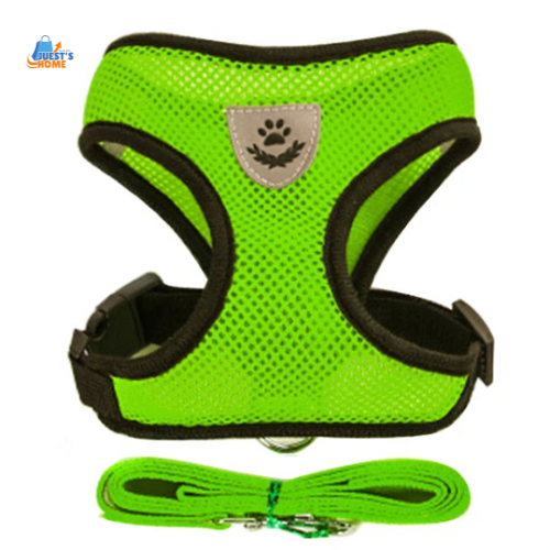 Arnés y Correa Transpirable para Gatos y Perros Pequeños – Reflectante y Ajustable