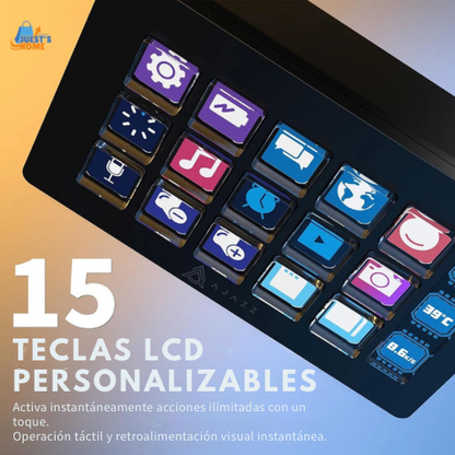 Teclado auxiliar AJAZZ AKP153E – Panel multifuncional con 15 teclas macro programables