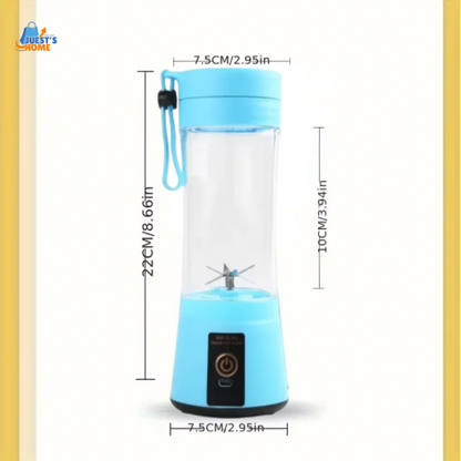 Batidora portátil USB recargable – 6 cuchillas de acero inoxidable, 380 ml