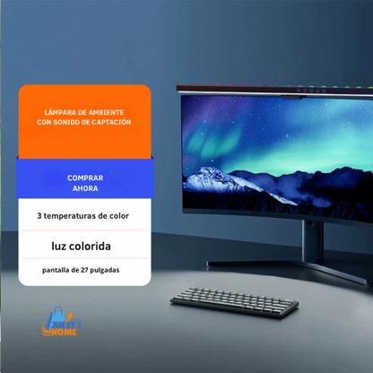 Barra de Luz LED para Monitor VENUSWING RGB – Iluminación Regulable y Modo Música