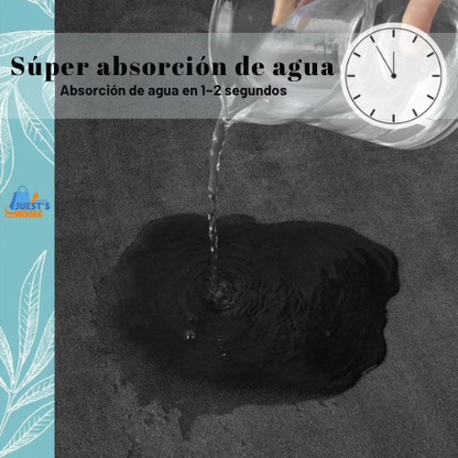 Alfombra Antideslizante de Felpa Coral Superabsorbente