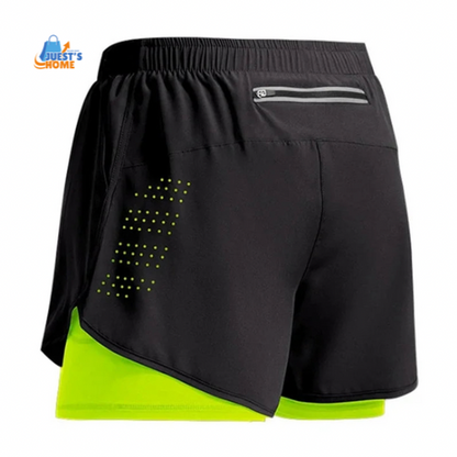 Pantalones Cortos Deportivos 2 en 1 para Hombre