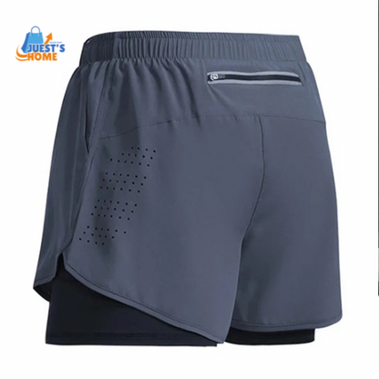 Pantalones Cortos Deportivos 2 en 1 para Hombre