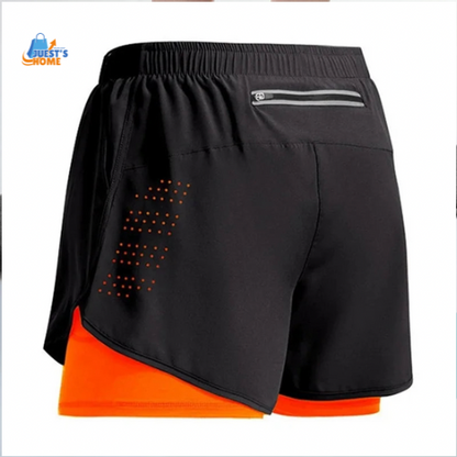 Pantalones Cortos Deportivos 2 en 1 para Hombre