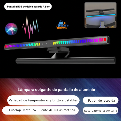 Barra de Luz LED para Monitor VENUSWING RGB – Iluminación Regulable y Modo Música