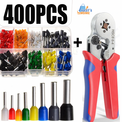 Kit de Terminales Férula + Crimpadora Ajustable – 400 o 2340 piezas