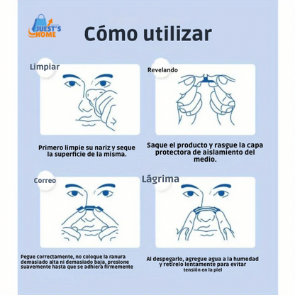 30 tiras nasales deportivas con adhesión mejorada – Diseño transpirable y cómodo para deporte y descanso
