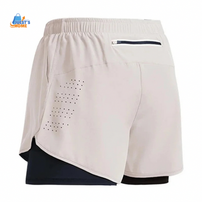 Pantalones Cortos Deportivos 2 en 1 para Hombre