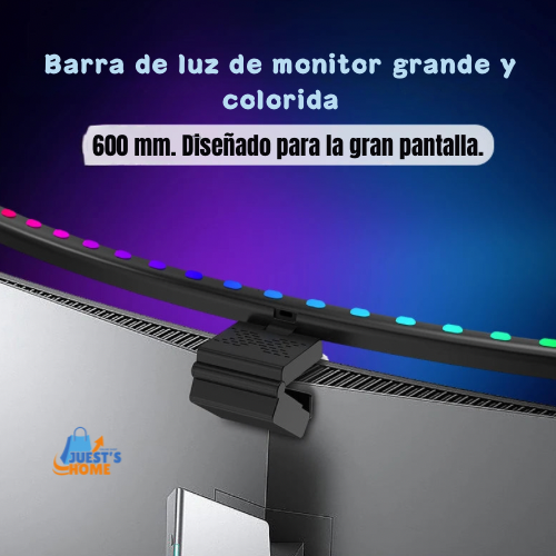 Barra de Luz LED para Monitor VENUSWING RGB – Iluminación Regulable y Modo Música
