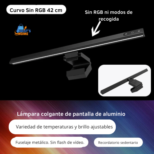Barra de Luz LED para Monitor VENUSWING RGB – Iluminación Regulable y Modo Música