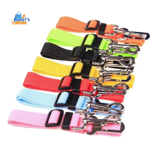 Cinturón de Seguridad Ajustable para Perros – Nylon Resistente y Enganche Rápido