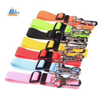 Cinturón de Seguridad Ajustable para Perros – Nylon Resistente y Enganche Rápido