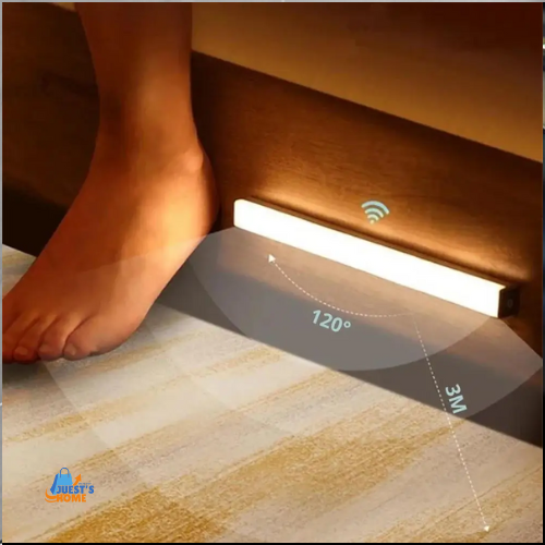 Luz nocturna LED inalámbrica con sensor de movimiento – Recargable por USB y base magnética