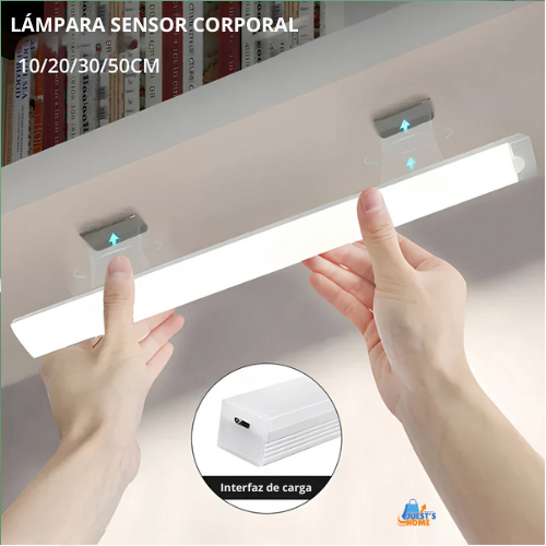 Luz nocturna LED inalámbrica con sensor de movimiento – Recargable por USB y base magnética