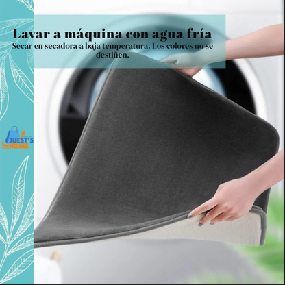 Alfombra Antideslizante de Felpa Coral Superabsorbente