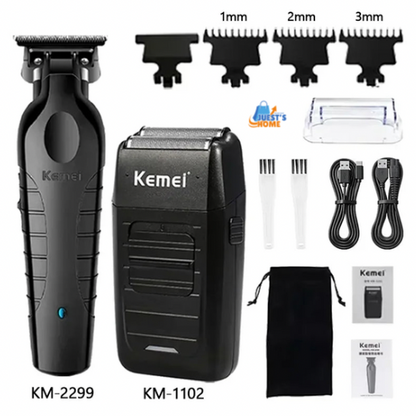 Kemei Kit de Cortapelos Profesional – Modelos KM-2296 / KM-2299 / KM-1102