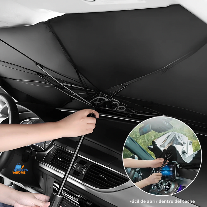 Parasol multifuncional y plegable para coche