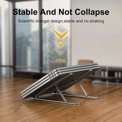 Soporte plegable y ajustable para portátil – Aluminio ligero y portátil