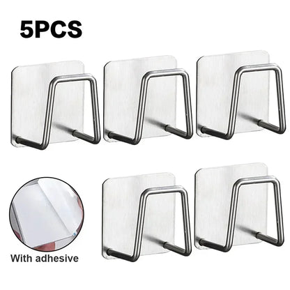 Soporte Adhesivo de Acero Inoxidable para Esponjas – Pack x5