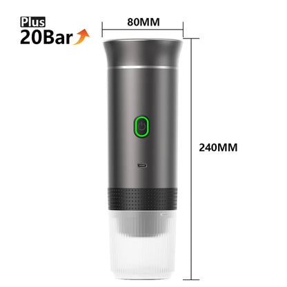 Cafetera Espresso Portátil Inalámbrica 3 en 1 para Cápsulas y Café Molido