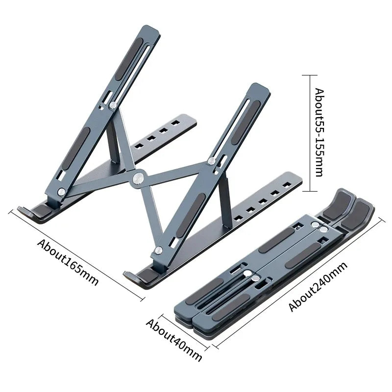 Soporte plegable y ajustable para portátil – Aluminio ligero y portátil
