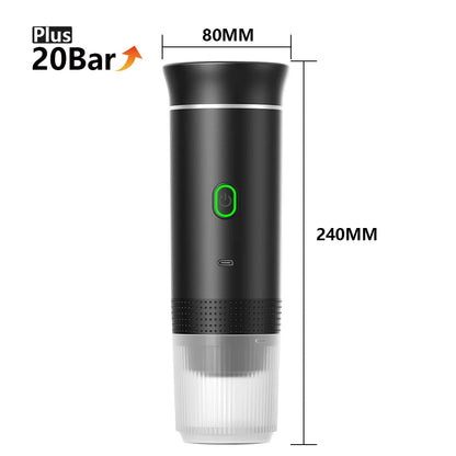 Cafetera Espresso Portátil Inalámbrica 3 en 1 para Cápsulas y Café Molido