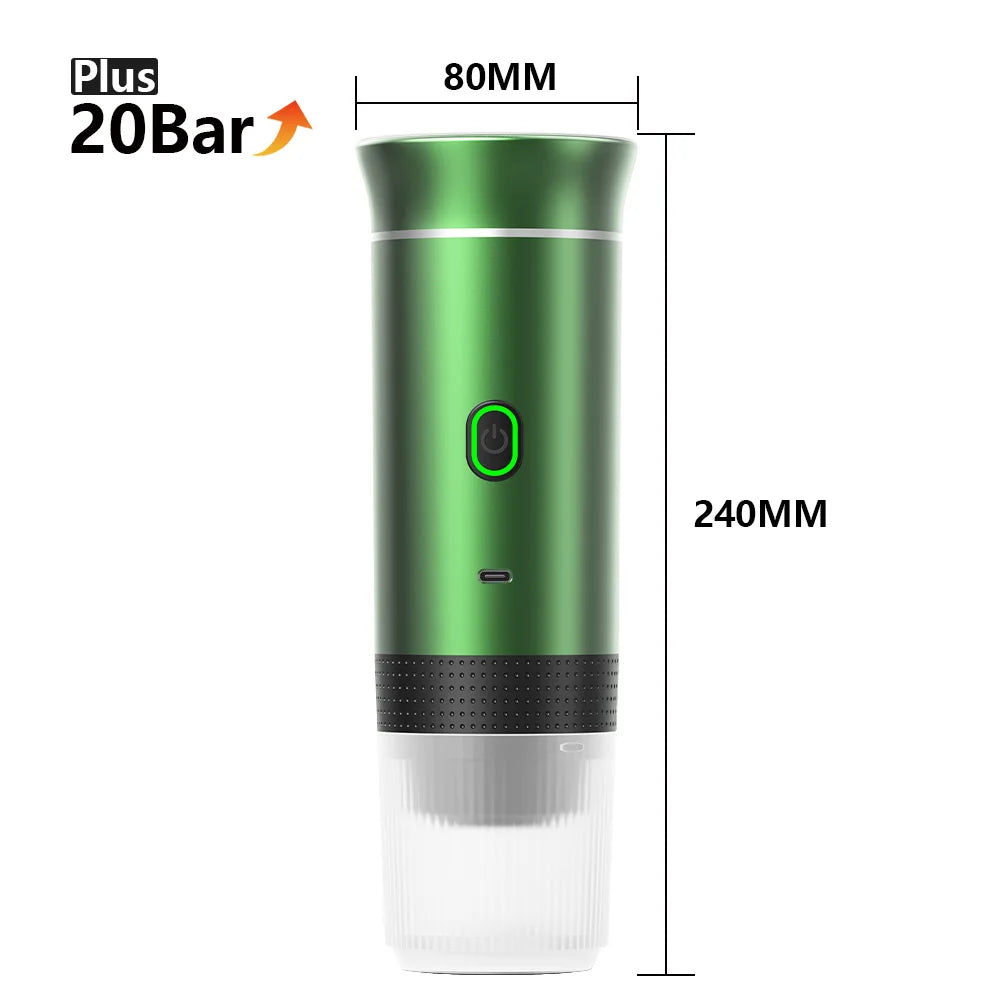 Cafetera Espresso Portátil Inalámbrica 3 en 1 para Cápsulas y Café Molido